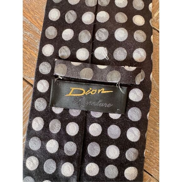 VTG Dior Signature Silk Men’s Tie Polka Dot - Picture 3 of 5